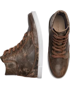 Bed Stu Lordmind Moc Toe High-Top Sneakers, Brown