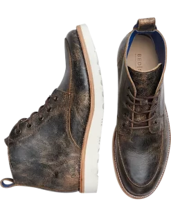 Bed Stu Lincoln Apron Toe Lace Up Boots, Tan