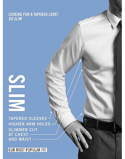 Calvin Klein Infinite Non-Iron Slim Fit Stretch Collar Dress Shirt, Blue Micro-Dot - Image 2