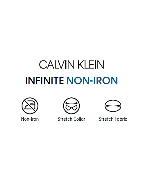 Calvin Klein Infinite Wrinkle Free Slim Fit Stretch Collar Dress Shirt, Light Blue - Image 3