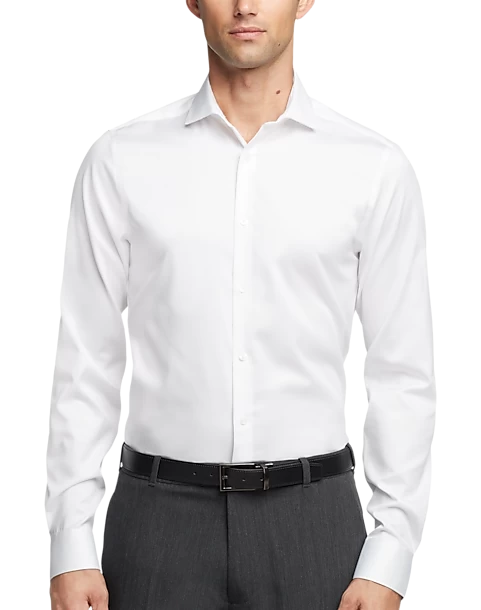 Calvin Klein Infinite Non-Iron Slim Fit Stretch Collar Dress Shirt, Navy - Image 4