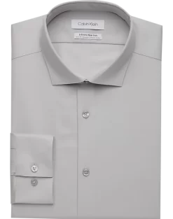 Calvin Klein Infinite Non-Iron Slim Fit Stretch Collar Dress Shirt, Pearl Gray