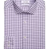 Calvin Klein Slim Fit Embroidered Logo Dress Shirt, Lavender Plaid