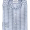 Calvin Klein Slim Fit Embroidered Logo Dress Shirt, Royal Blue Plaid