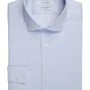 Calvin Klein Infinite Non-Iron Slim Fit Stretch Collar Dress Shirt, Blue Mini Diamond