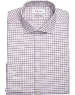 Calvin Klein Infinite Wrinkle Free Slim Fit Stretch Collar Dress Shirt, Berry