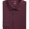 Michael Strahan Modern Fit Spread Collar Dress Shirt, Wine