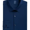 Michael Strahan Modern Fit Spread Collar Dress Shirt, Navy