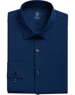 Michael Strahan Modern Fit Spread Collar Dress Shirt, Navy