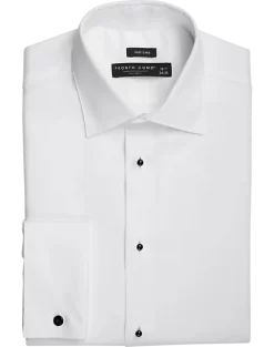 Pronto Uomo Modern Fit French Cuff Tuxedo Formal Shirt, White