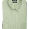 Lauren By Ralph Lauren UltraFlex Regular Fit Button-Down Collar Dress Shirt, Green Gingham