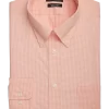 Lauren By Ralph Lauren UltraFlex Regular Fit Button-Down Collar Dress Shirt, Orange Gingham
