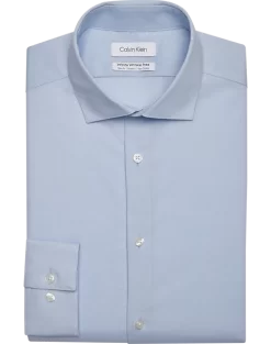 Calvin Klein Infinite Wrinkle Free Slim Fit Stretch Collar Dress Shirt, Sapphire