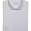 Calvin Klein Infinite Wrinkle Free Slim Fit Stretch Collar Dress Shirt, Hazel Blue Multi