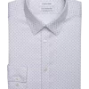 Calvin Klein Infinite Wrinkle Free Slim Fit Stretch Collar Dress Shirt, Iris Print