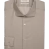 Calvin Klein Infinite Wrinkle Free Slim Fit Stretch Collar Dress Shirt, Cappuccino