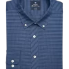 Ben Sherman Slim Fit Button-Down Collar Dress Shirt, Navy Plaid