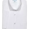 &Collar Pacific Slim Fit Stain-Resistant Short Sleeve Dress Shirt, White