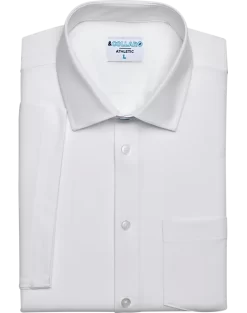 &Collar Pacific Athletic Fit Short Sleeve Dress Shirt, White