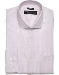Pronto Uomo Classic Fit Spread Collar Dress Shirt, Pink Check
