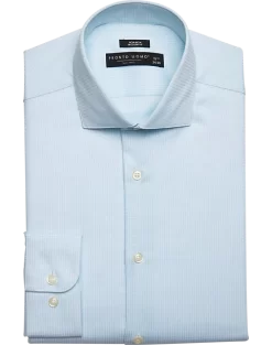Pronto Uomo Modern Fit Spread Collar Dress Shirt, Teal Check