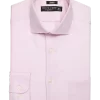 Pronto Uomo Modern Fit Spread Collar Dress Shirt, Pink Herringbone