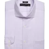 Pronto Uomo Classic Fit Spread Collar Dress Shirt, Lavender Check