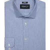 Awearness Kenneth Cole Slim Fit Spread Collar Dress Shirt, Blue Check