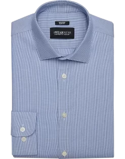 Awearness Kenneth Cole Slim Fit Spread Collar Dress Shirt, Blue Check
