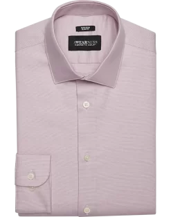 Awearness Kenneth Cole Slim Fit Spread Collar Dress Shirt, Pink Check