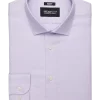 Awearness Kenneth Cole Slim Fit Spread Collar Dress Shirt, Lavender Check