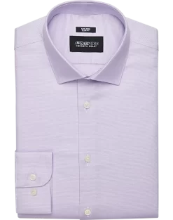 Awearness Kenneth Cole Slim Fit Spread Collar Dress Shirt, Lavender Check