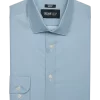 Awearness Kenneth Cole Slim Fit Spread Collar Dress Shirt, Teal Check