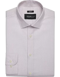 Awearness Kenneth Cole Slim Fit Spread Collar Dress Shirt, Gray Stripe