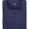 Joseph Abboud Modern Fit French Cuff Tuxedo Formal Shirt, Navy