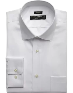 Pronto Uomo Big And Tall Executive Fit Queen's Oxford Dress Shirt, White