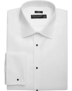 Pronto Uomo Slim Fit French Cuff Tuxedo Formal Shirt, White