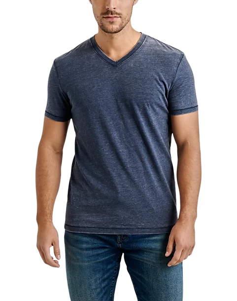 Lucky Brand Burnout Modern Fit V-Neck T-Shirt, Navy