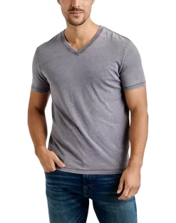 Lucky Brand Burnout Modern Fit V-Neck T-Shirt, Gray