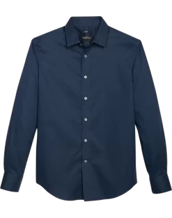 Awearness Kenneth Cole Slim Fit Sport Shirt, Navy Fine Stripe