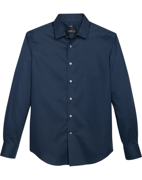 Awearness Kenneth Cole Slim Fit Sport Shirt, Navy Fine Stripe