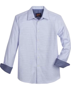 Egara Slim Fit Spread Collar Sport Shirt, Blue Arrow