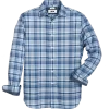 Joseph Abboud Modern Fit Spread Collar Sport Shirt, Blue Plaid