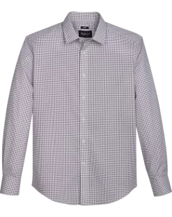 Awearness Kenneth Cole Slim Fit Spread Collar Sport Shirt, Burgundy Diamond Dot