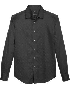 Awearness Kenneth Cole Slim Fit Sport Shirt, Charcoal Nailhead Dot