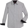 Egara Slim Fit Sport Shirt, Black & White Houndstooth