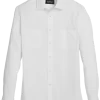 Awearness Kenneth Cole Slim Fit Military Sport Shirt, Bright White