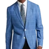 Michael Strahan Modern Fit Knit Sport Coat, Medium Blue Windowpane