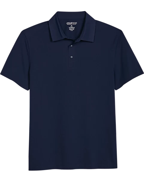 Awearness Kenneth Cole Modern Fit Welded Polo, Navy