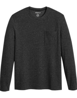 Awearness Kenneth Cole Slim Fit Crew Neck Long Sleeve T-Shirt, Black